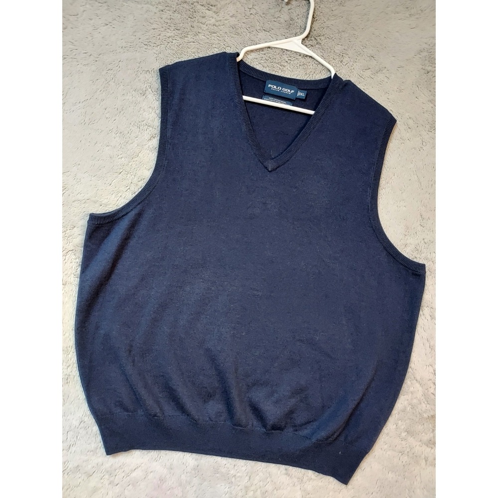 Polo Ralph Lauren Sweater Vest Men Extra Large 100% Merino Wool Golf Tennis Prep